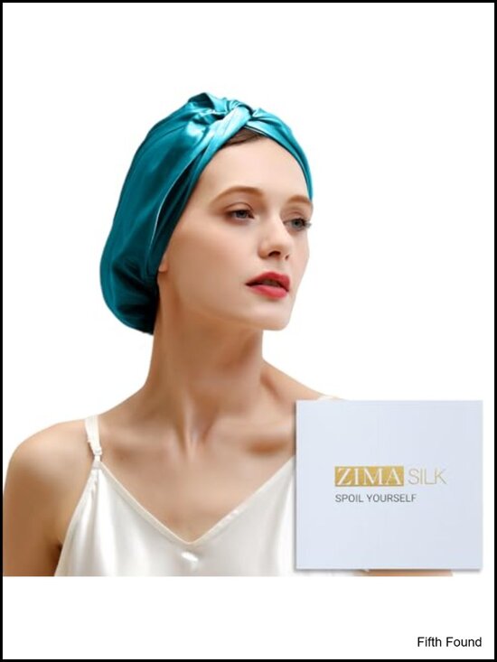 22 Momme 100% Mulberry Silk Bonnet Double Layer Adjustable Hair Wrap main image 5